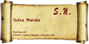 Suha Manda névjegykártya